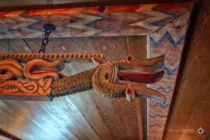 Vikingsholm Dragons Head Carving